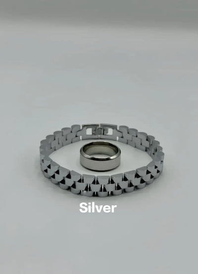 Stainless steel beautiful hand chain bracelet with ring with premium box packing 🚨