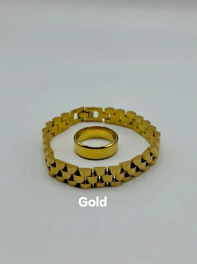 Stainless steel beautiful hand chain bracelet with ring with premium box packing 🚨